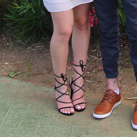 Forever 21 Lace Up Heels - Picture 4 of 4